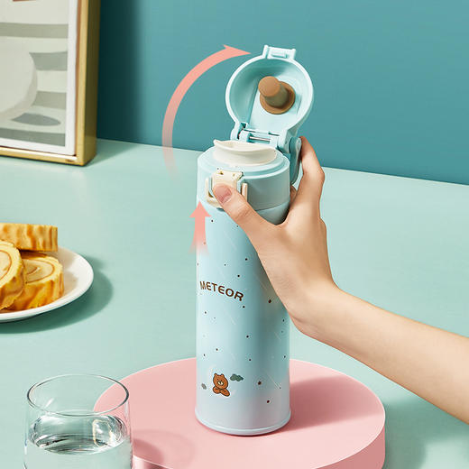  炊大皇316不锈钢弹盖保温杯萌趣弹跳随手杯400ml/500ml 商品图1