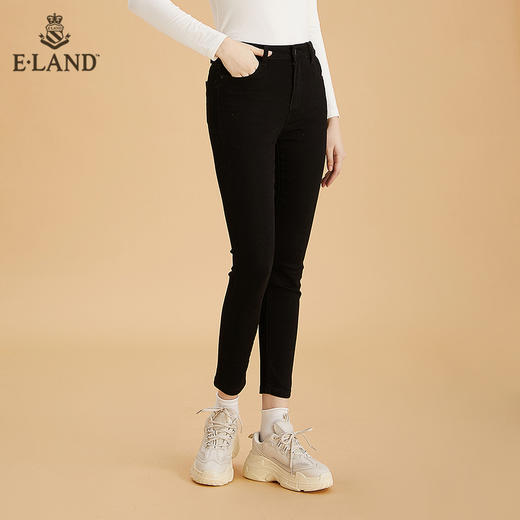 衣恋休闲修身显瘦纯色牛仔裤EETJB49Q1N 商品图1