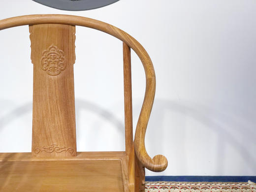 红桥红  家具严选  缅甸花梨（大果紫檀）【国博 团花圈椅】 商品图5