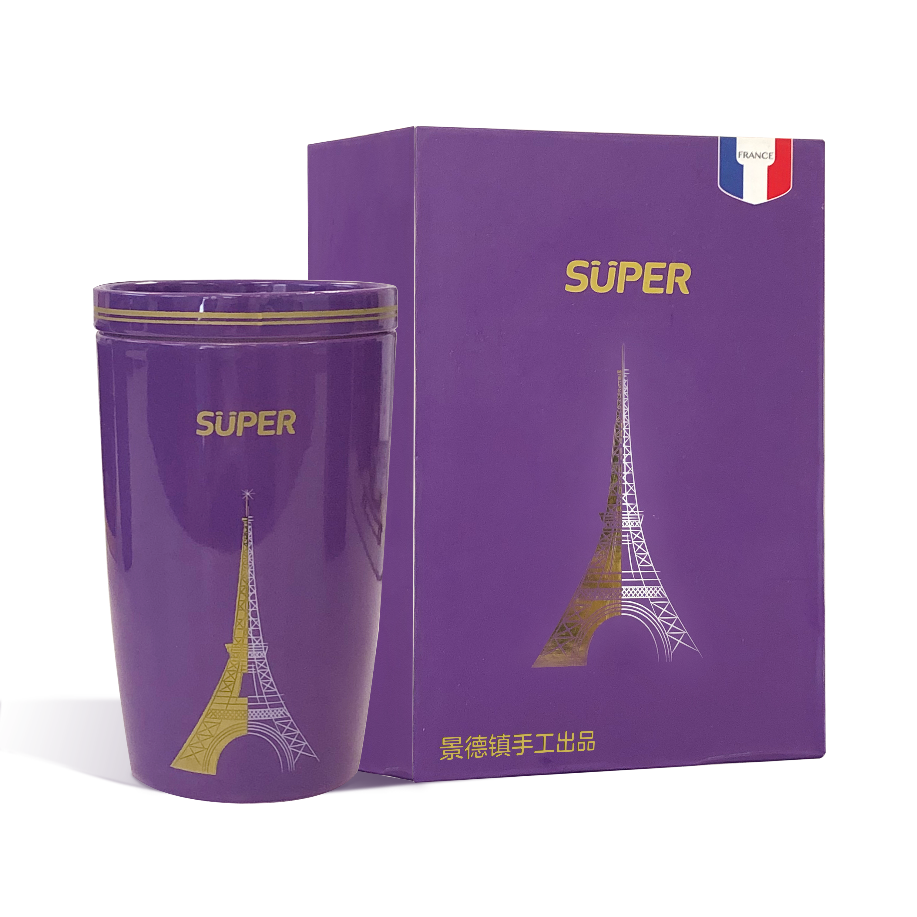 优博定制限量陶瓷杯套（盒）景德镇手工出品