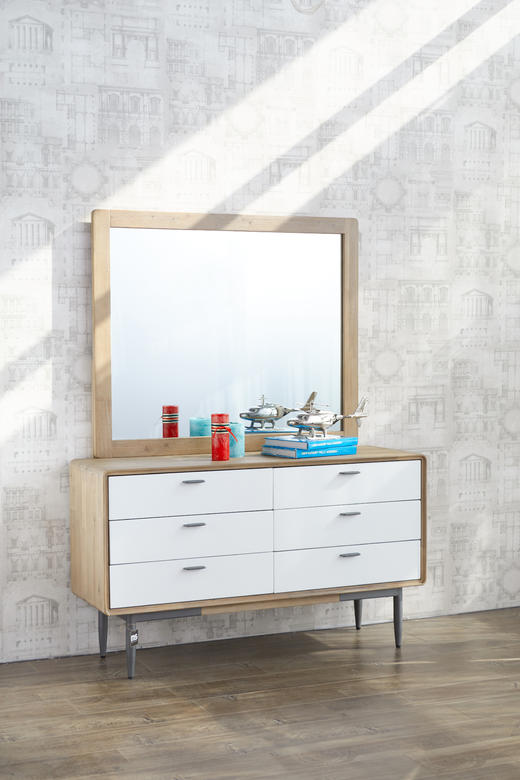 NS家居nsfurniture进口实木斗柜+化妆镜NSCB-ALB WHT B04/NSDE-ALB WHT B05 商品图11