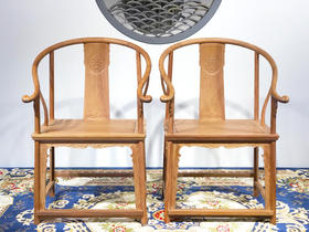 红桥红  家具严选  缅甸花梨（大果紫檀）【国博 团花圈椅】