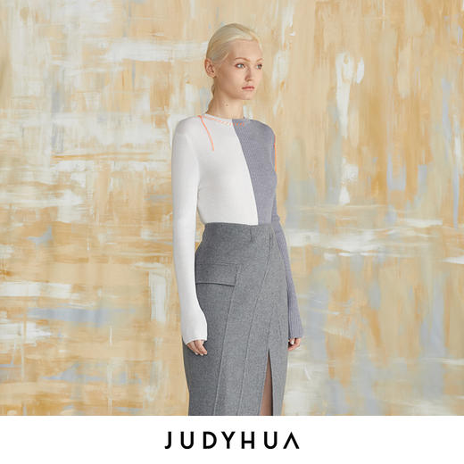 JUDYHUA 手工缝线拼色针织 商品图5