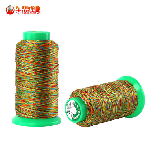 五彩多段染色涤纶线高强线缝纫线皮革箱包服饰线 商品图0