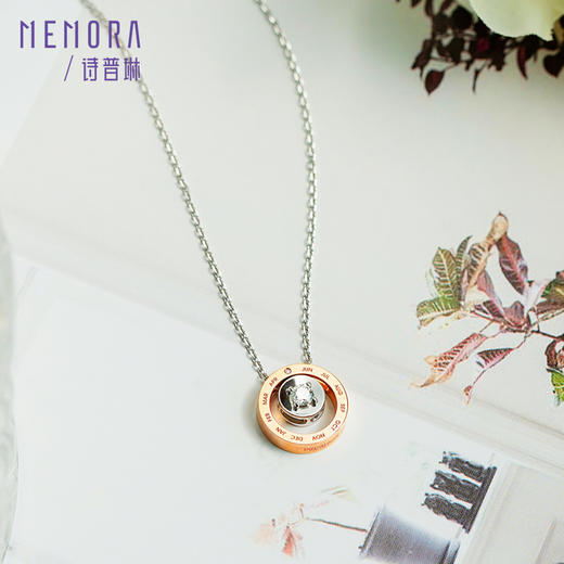 时光印记系列18K彩金钻石套链单钻项链一款多戴DN0337/DN109421(不同钻石价格不同，详细价格咨询客服) 商品图4