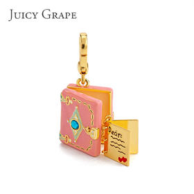 Juicy Grape正品吊坠 粉色少女心复古笔记本项坠女时尚可开挂坠潮