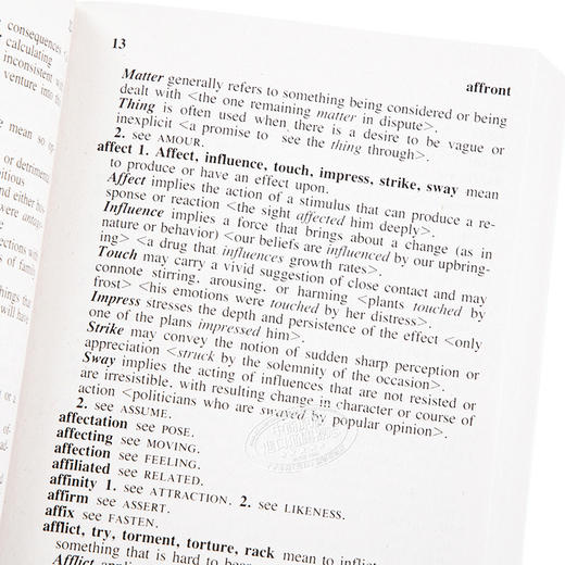 【中商原版】韦氏同义反义字词典 M-W Dictionary of Synonyms and Antonyms 麦林韦氏词典 Merriam Webster 商品图3