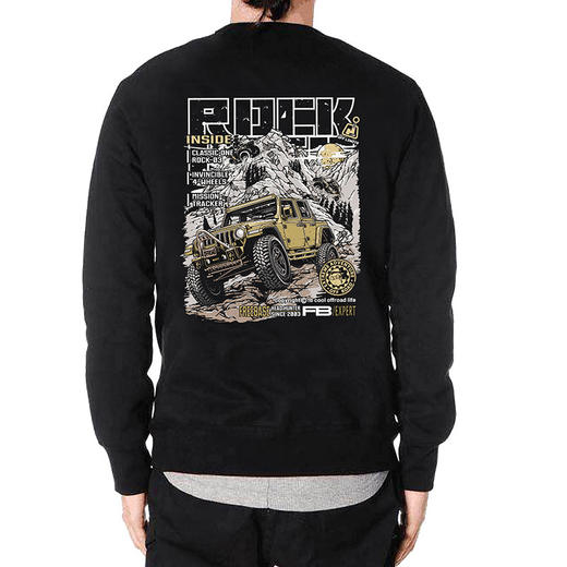 OFFROAD ROCK新款 NMT-1691圆领毛圈宽松运动个性休闲卫衣 商品图1