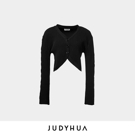 JUDYHUA 弧线门襟设计短开衫 商品图5