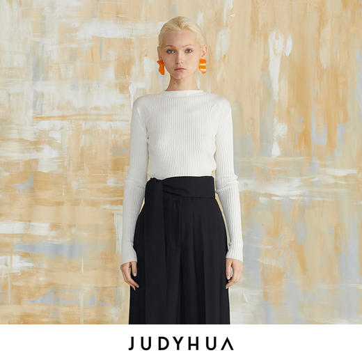 JUDYHUA 极简纹理针织上衣 商品图4