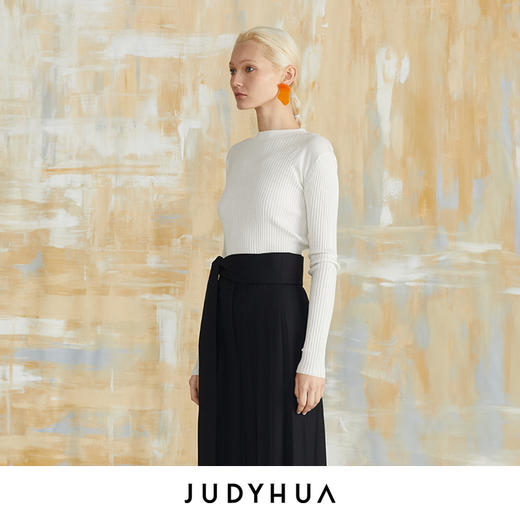 JUDYHUA 极简纹理针织上衣 商品图5
