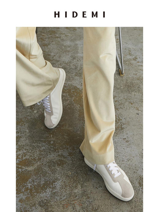 HIDEMI简约设计感小羊皮球鞋sneaker 黑色/白色/棕色 商品图11