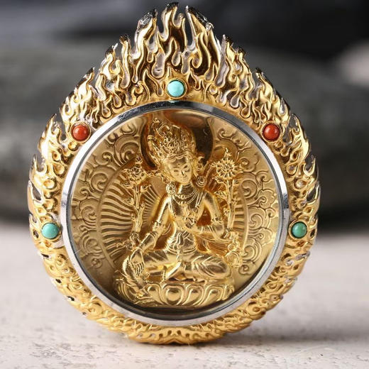 绿度 银火焰吊坠 商品图1