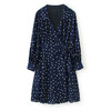 HeyDress长袖气质波点连衣裙女法式复古收腰修身裹身裙V领茶歇裙裙子 商品缩略图4