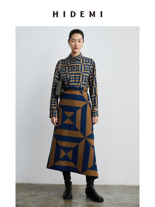 HIDEMI几何设计感印花披肩/毛毯 商品图13