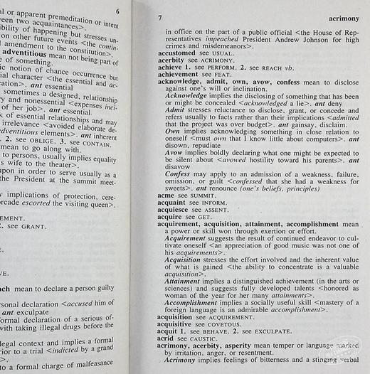 【中商原版】韦氏同义反义字词典 M-W Dictionary of Synonyms and Antonyms 麦林韦氏词典 Merriam Webster 商品图5