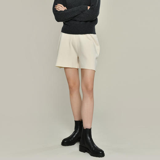 女士2021新款羊毛混纺A型针织短裤 商品图2