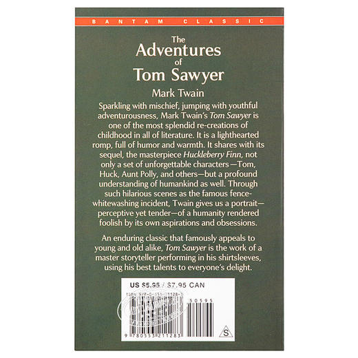 【中商原版】汤姆索亚历险记 英文原版小说 The Adventures of Tom Sawyer 英文版 英文原版书 百年经典名著 商品图1