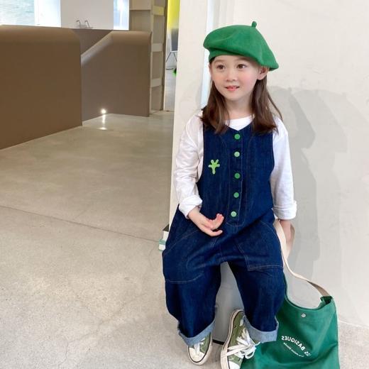 童装女童秋装休闲背带裤儿童韩版牛仔连体裤宝宝春季新款宽松长裤 商品图2