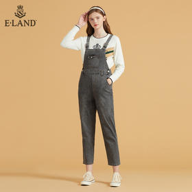 衣恋复古做旧可调节背带裤EETJB49C9M