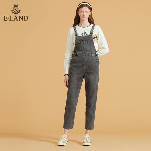 衣恋复古做旧可调节背带裤EETJB49C9M 商品图4