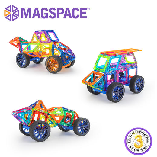 T MAGSPACE水晶三代磁力片积木风火轮 商品图1