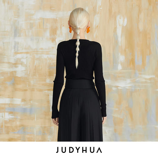 JUDYHUA 极简纹理针织上衣 商品图10