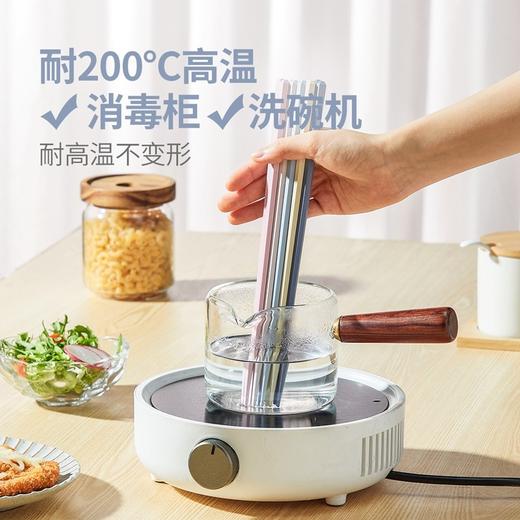  炊大皇一人一筷合金筷家用高档防滑防霉家庭分餐筷子创意彩色套装 商品图4
