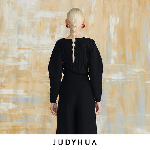 JUDYHUA 基础款纹理针织上衣 商品图4