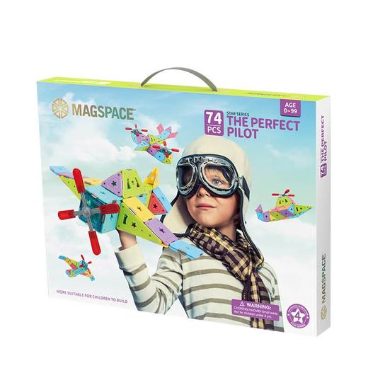 T MAGSPACE摩可立磁力片74件套飞行员 商品图0