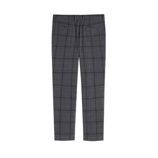 太平鸟男装  秋季新款格纹西裤直筒休闲裤BYGAB3X32 商品图1