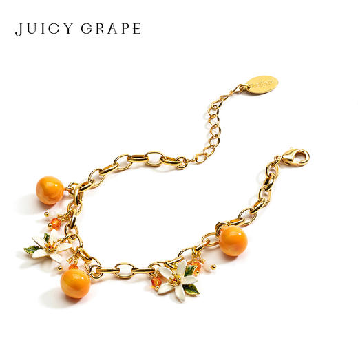 Juicy Grape柑橘栀子花手链女夏甜美可爱清新甜饰品闺蜜女友礼物 商品图1