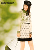 oldcolour秋季时尚玩味图案休闲气质中长款针织连衣裙M33106352 商品缩略图1