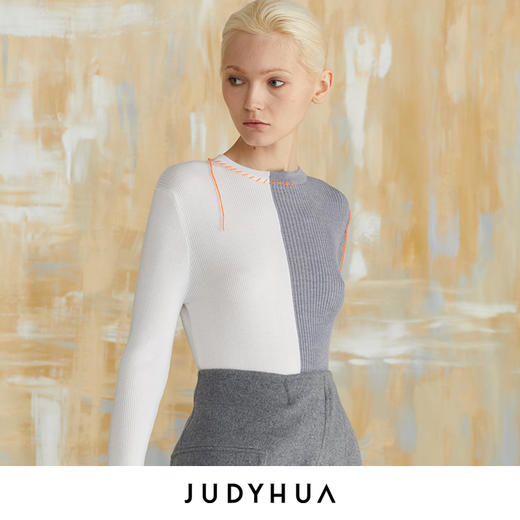 JUDYHUA 手工缝线拼色针织 商品图7