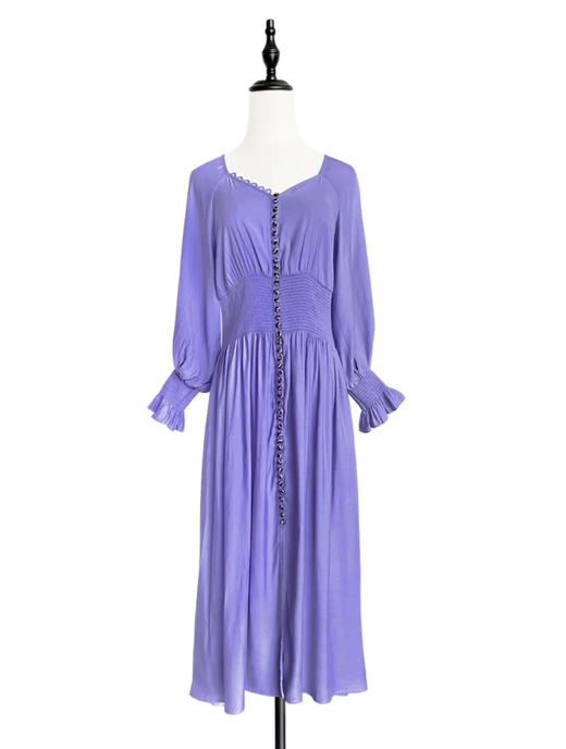 TYNVIE 复古宫廷款长袖连衣裙-薰衣草紫 商品图1