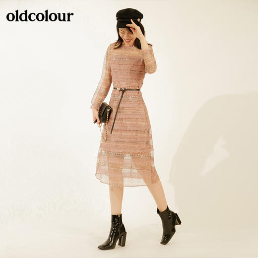 oldcolour秋季时尚长袖连衣裙M31103436 商品图4