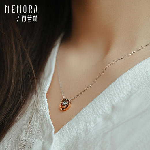 时光印记系列18K彩金钻石套链单钻项链一款多戴DN0337/DN109421(不同钻石价格不同，详细价格咨询客服) 商品图1