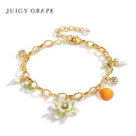 Juicy Grape 柑橘栀子花手链女淡水珍珠饰品