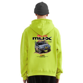 2021新款秋冬潮流ISUZU五十铃越野车带帽抓绒套头保暖卫衣 NMT-1697