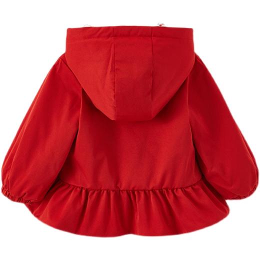 英氏-童衣类（秋）E1连针短帽外套英氏白100CM 商品图4