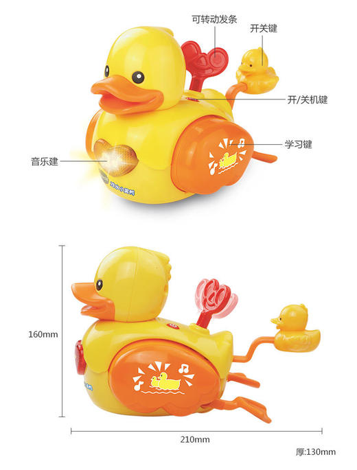 伟易达（VTech）戏水小黄鸭早教益智洗浴玩具会自动游泳 商品图14