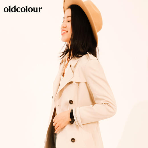 oldcolour秋季新款时尚修身中长风衣外套M33047355 商品图1