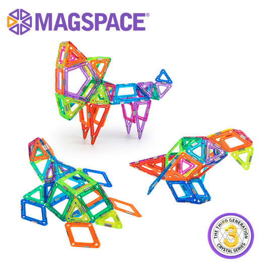 MAGSPACE摩可立水晶磁力片83片动物园套装 商品图3