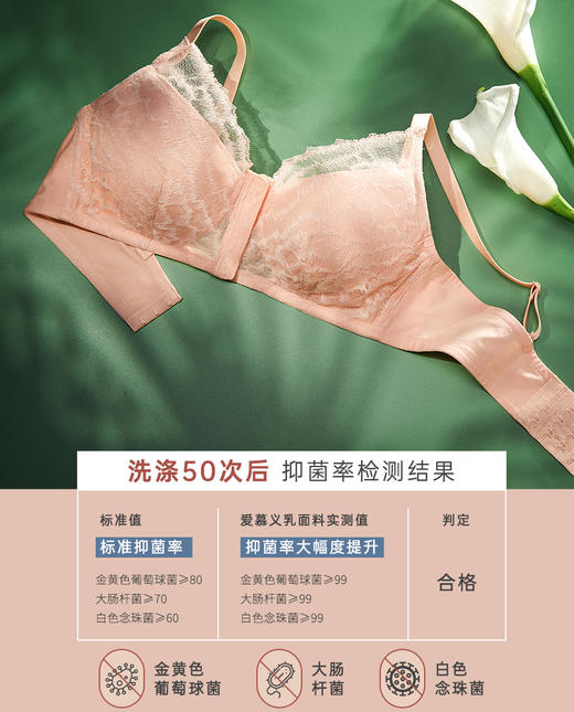 【云汐】爱慕前开扣义乳文胸 日本进口材料 便于穿脱 舒适透气 商品图2