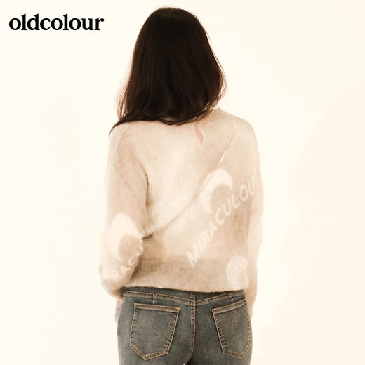 oldcolour秋季字母马海毛羊毛针织套头衫M33052307 商品图3