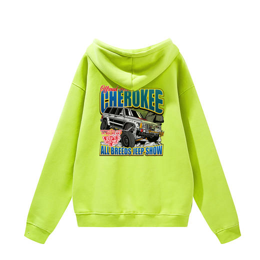 JEEP切诺基越野车 NMT-1702新款秋冬抓绒带帽加厚落肩休闲宽松卫衣 商品图7