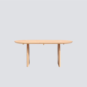 NS家居nsfurniture进口浅色/深色实木椭圆餐桌NSDT-OVAl-180-OAK/ACACIA