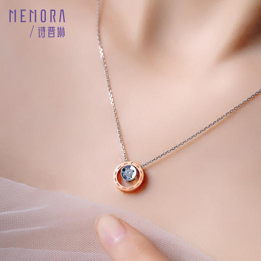 时光印记系列18K彩金钻石套链单钻项链一款多戴DN0337/DN109421(不同钻石价格不同，详细价格咨询客服) 商品图6