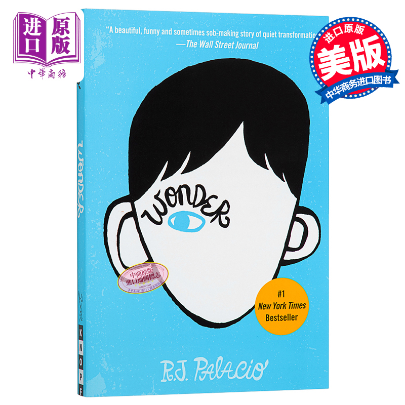 【中商原版】Wonder奇迹男孩全英文版小说畅销同名电影可另搭flipped R.J. Palacio Corgi 帕拉秋 青春励志儿童青少年读物