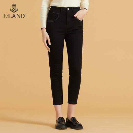 衣恋复古港风修身小脚牛仔裤EETJB49C5M 商品图4